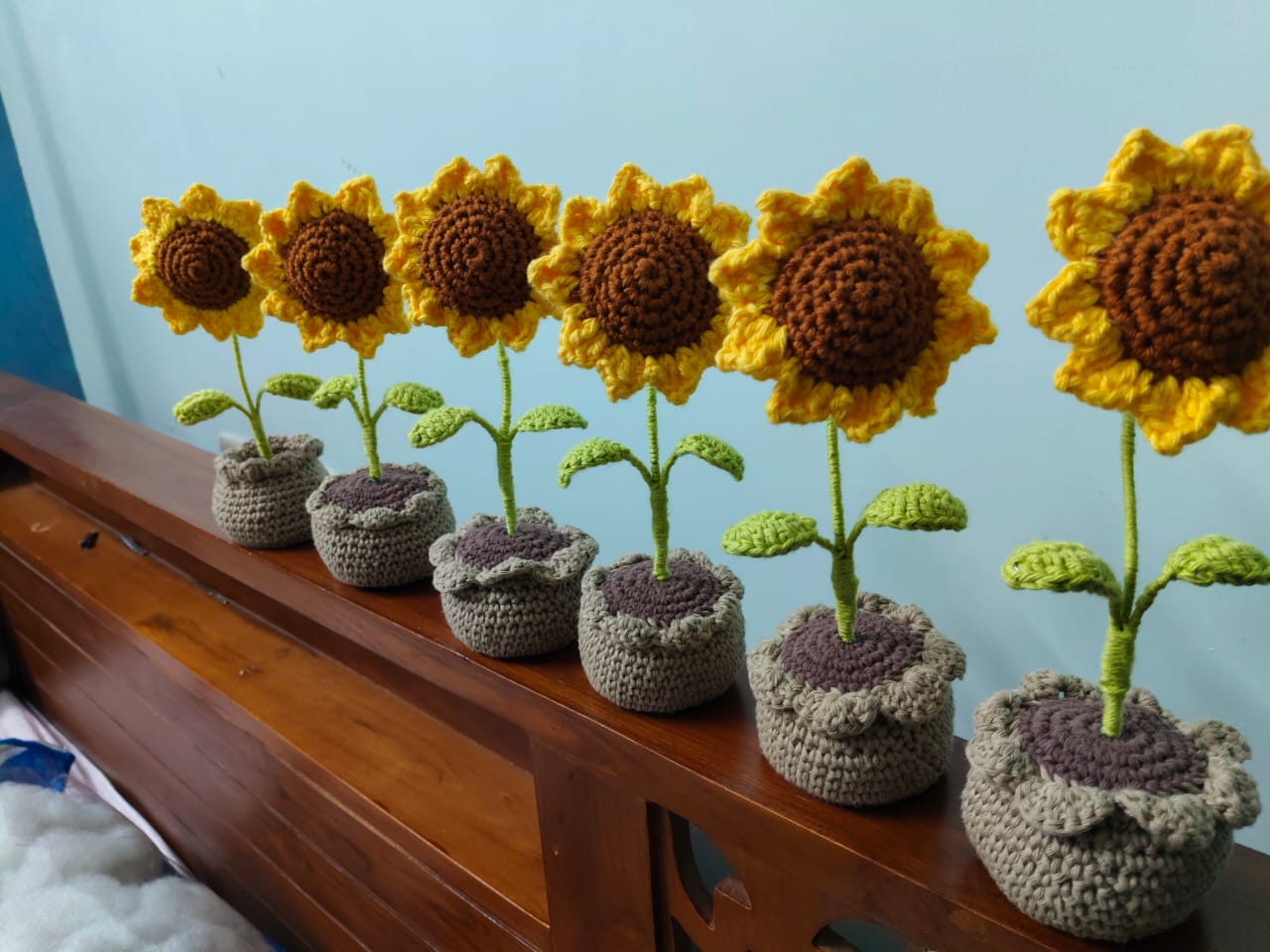 Sunflower Pot Crochet 🌻