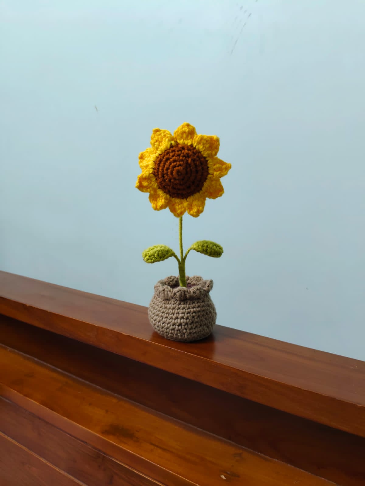 Sunflower Pot Crochet 🌻